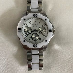 Invicta 1651 Angel White Dial Stainless Steel